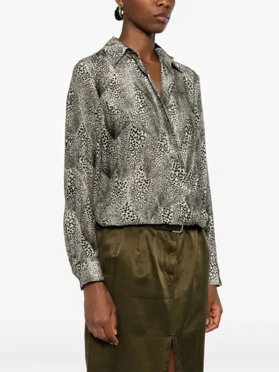 Dries Van Noten Black Printed Top In Black