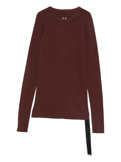 Drkshdw Rib Ls T In Burgundy