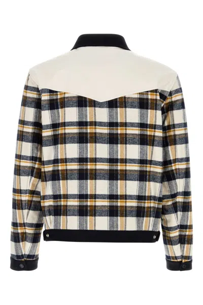 Dsquared2 Dsquared Men Embroidered Flannel Western Bomber Jacket In Multi