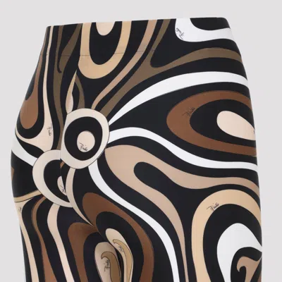 Pucci High-waisted Stretch Fit Ankle Length Leggings In Multi