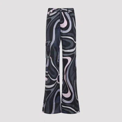 Pucci Flared Trousers With Pockets And Loops In Multi