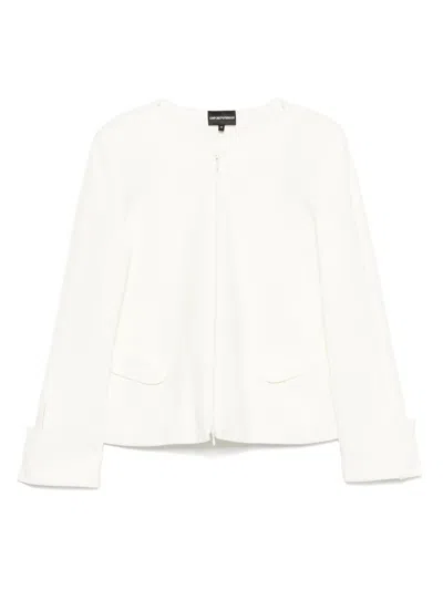 Emporio Armani Cotton Blazer Jacket In White