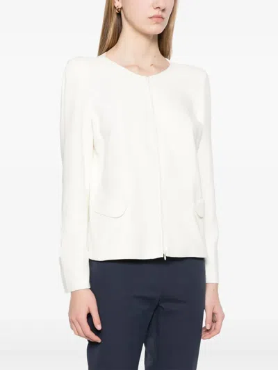 Emporio Armani Cotton Blazer Jacket In White