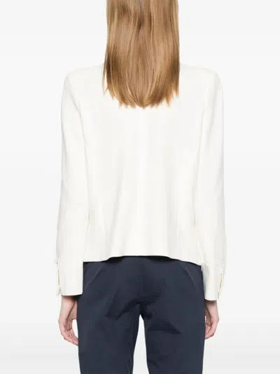 Emporio Armani Cotton Blazer Jacket In White
