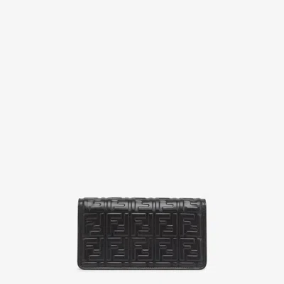 Fendi Chain Baguette Wallet In Black