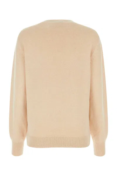 Fendi Women Sand Stretch Wool Blend Sweater In Pink