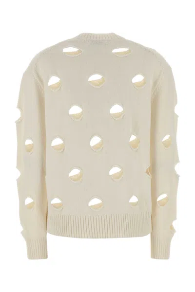 Gimaguas Ivory Wool Blend Dots Sweater In Neutral