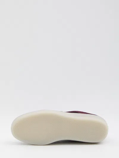 Gucci Velvet Sneakers With Nylon Insert And Suede In Multi