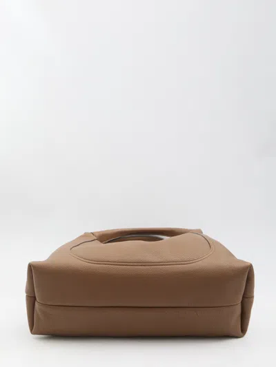 Gucci Brown Softbit Grained Calf Leather Shoulder Bag