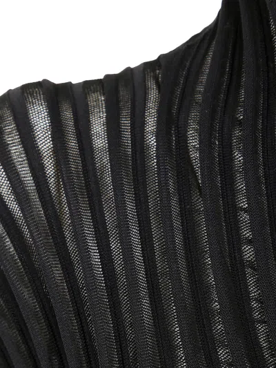 Homme Plisse Stream Long Dress In Black