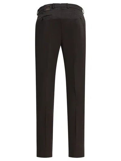 Incotex Pressed-crease Trousers In Black