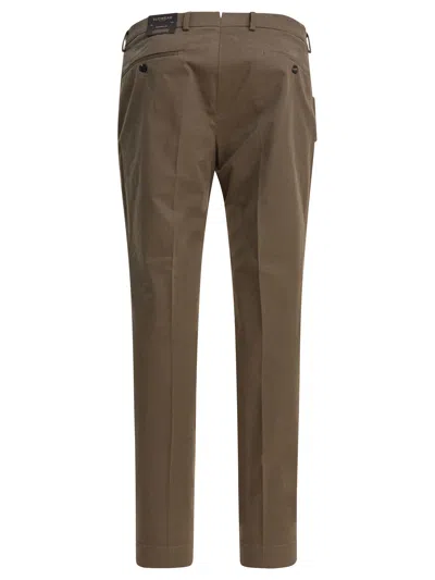 Incotex Cotton Pants In Brown