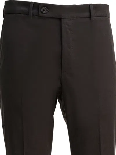 Incotex Pressed-crease Trousers In Black