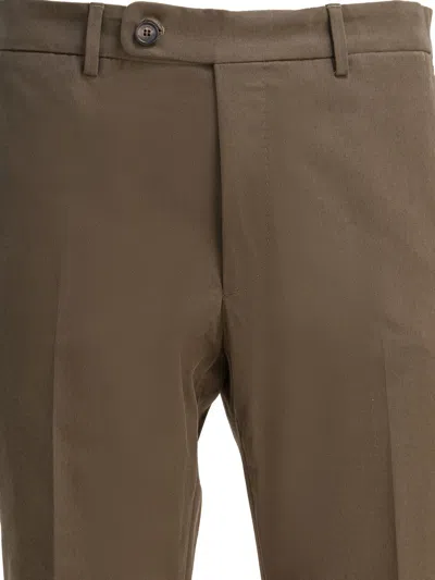 Incotex Cotton Pants In Brown