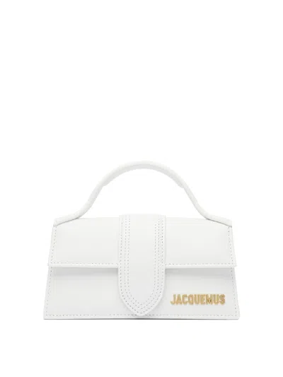 Jacquemus Small Bambino Leather Shoulder Bag In White