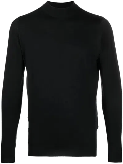 John Smedley "harcourt" Mock Neck Clothing In Black