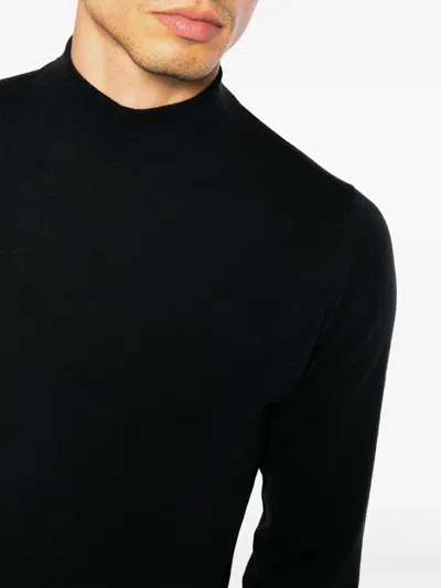 John Smedley "harcourt" Mock Neck Clothing In Black