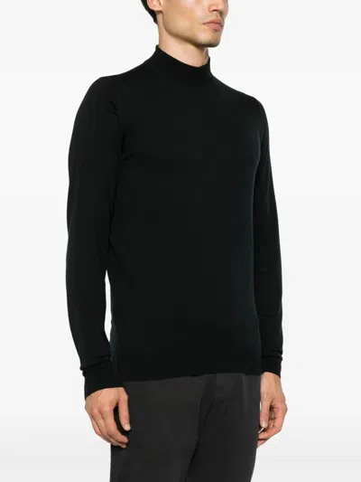 John Smedley "harcourt" Mock Neck Clothing In Black
