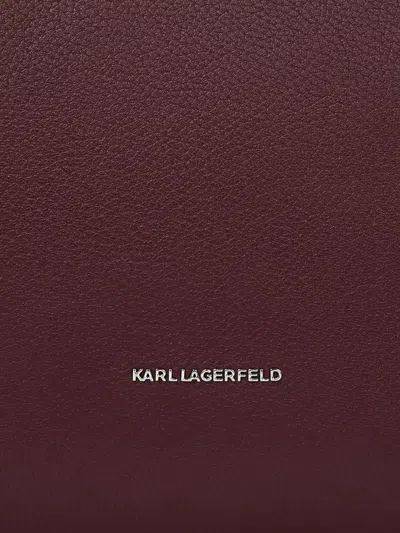 Karl Lagerfeld Marais Hobo In Burgundy