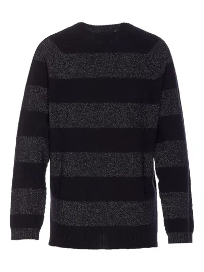 Twinset Striped-pattern Sweater In Blue