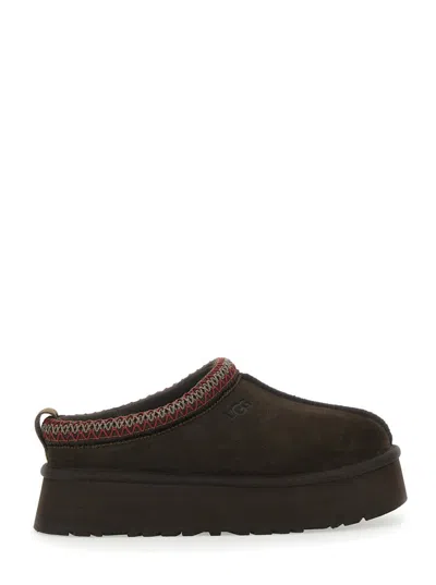 Ugg Tazz Ii Embroidered Shearling Slippers In Brown