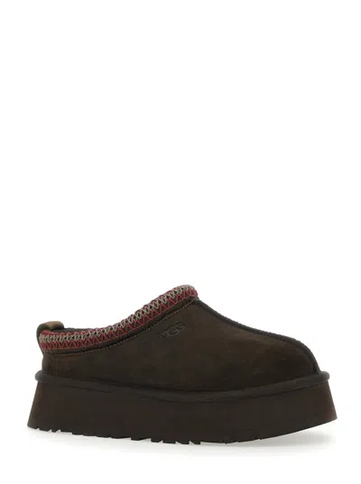 Ugg Tazz Ii Embroidered Shearling Slippers In Brown