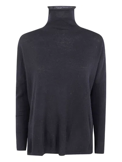 Base Wool Turtle-neck Sweater In Black