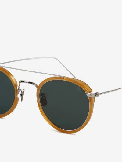 Eyevan Round Sunglasses In Green