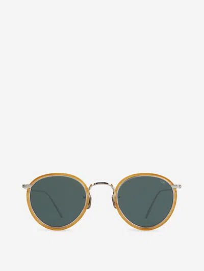 Eyevan Round Sunglasses In Green