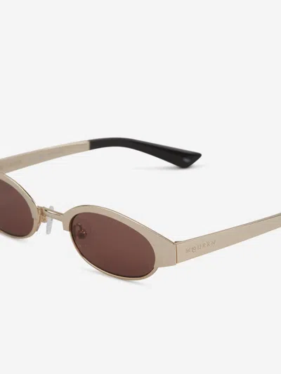 Alexander Mcqueen Ellipse Oval-frame Sunglasses In Neutral