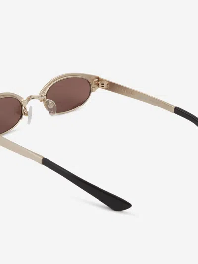 Alexander Mcqueen Ellipse Oval-frame Sunglasses In Neutral