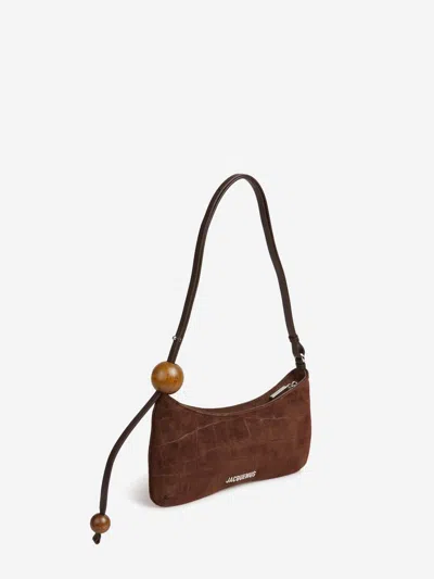 Jacquemus Le Bisou Perle Shoulder Bag In Brown