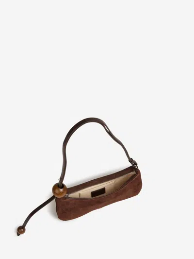 Jacquemus Le Bisou Perle Shoulder Bag In Brown