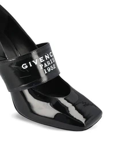 Givenchy Tape Sliced Square Pumps In Patent Leather In Black