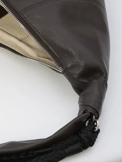 Lemaire Braid Croissant Medium Bag In Brown