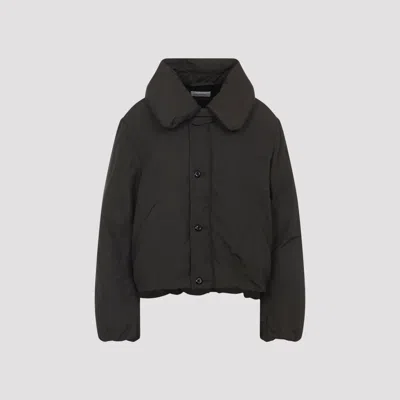 Lemaire Dark Espresso Brown Short Puffer Blouson In Black