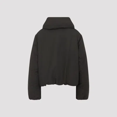 Lemaire Dark Espresso Brown Short Puffer Blouson In Black