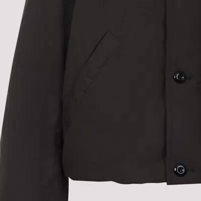 Lemaire Dark Espresso Brown Short Puffer Blouson In Black