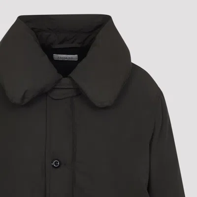 Lemaire Dark Espresso Brown Short Puffer Blouson In Black