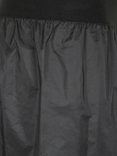 Maria Calderara Soft Taffeta Trousers With Elastic Waist In Black
