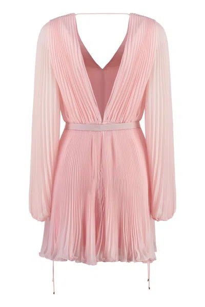 Max Mara Visita Chiffon Dress In Pink