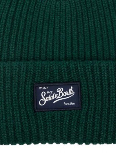 Mc2 Saint Barth "berry" Knitted Hat Accessories In Green