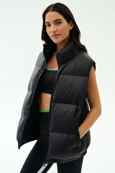Splits59 Summit Nylon Puffer Vest In Black