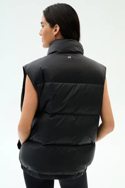 Splits59 Summit Nylon Puffer Vest In Black