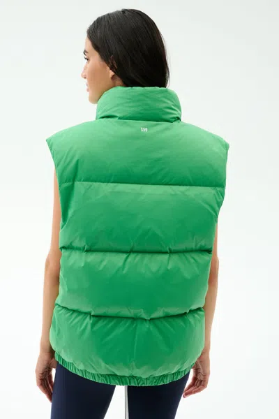 Splits59 Summit Nylon Puffer Vest In Green