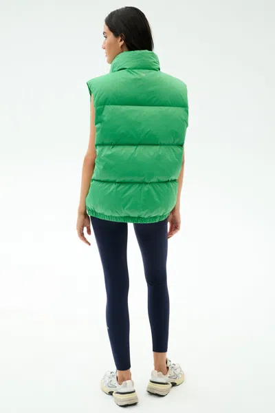 Splits59 Summit Nylon Puffer Vest In Green