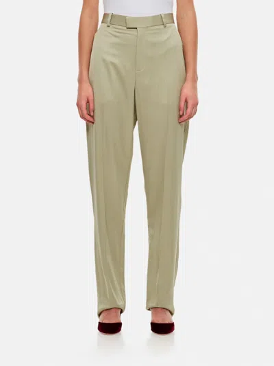 Bottega Veneta Straight Trousers In Green