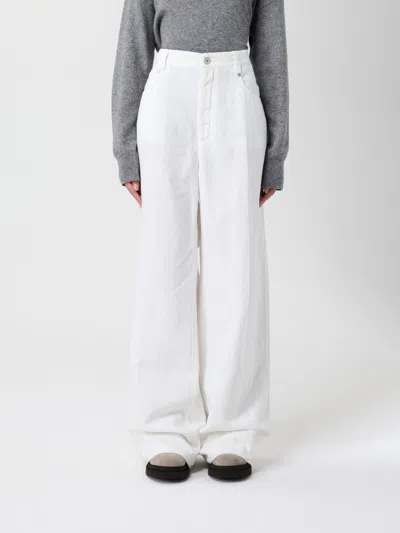 Brunello Cucinelli Jeans  Woman Color White In White