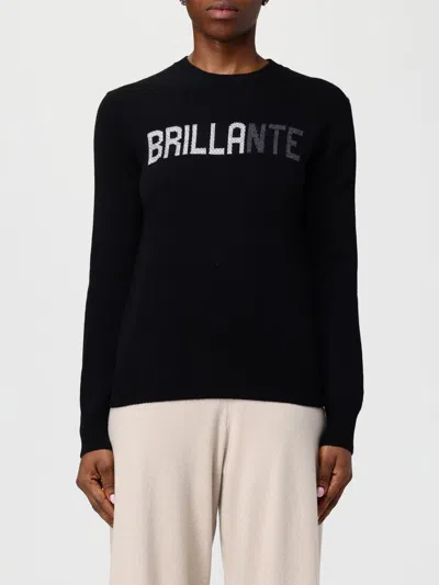 Mc2 Saint Barth Wool And Alpaca Blend Sweater With Embroidery Bollicine Addicted In Black