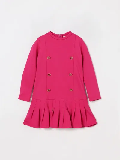Twinset Button-embellished Dress In Pink